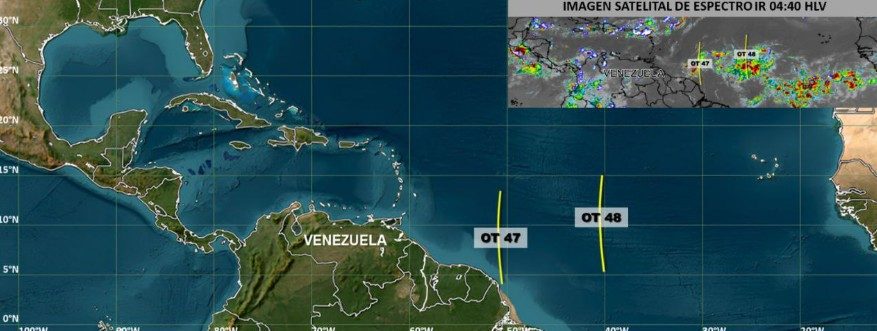 Alertan a Venezuela de dos potentes ondas tropicales que avanzan hacia el mar Caribe