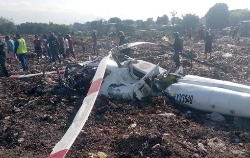 Helicóptero de la Aviación se precipita a tierra y deja dos víctimas