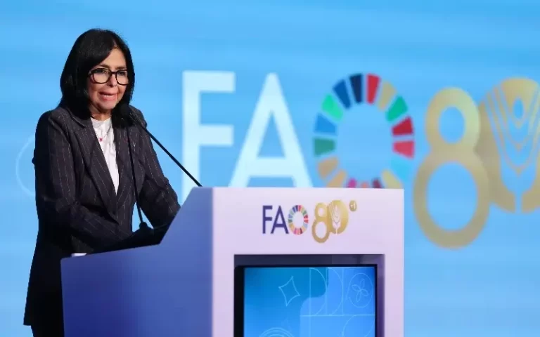 Plan "Venezuela Alimenta": Delcy Rodríguez presenta nueva estrategia en la FAO para dinamizar la economía